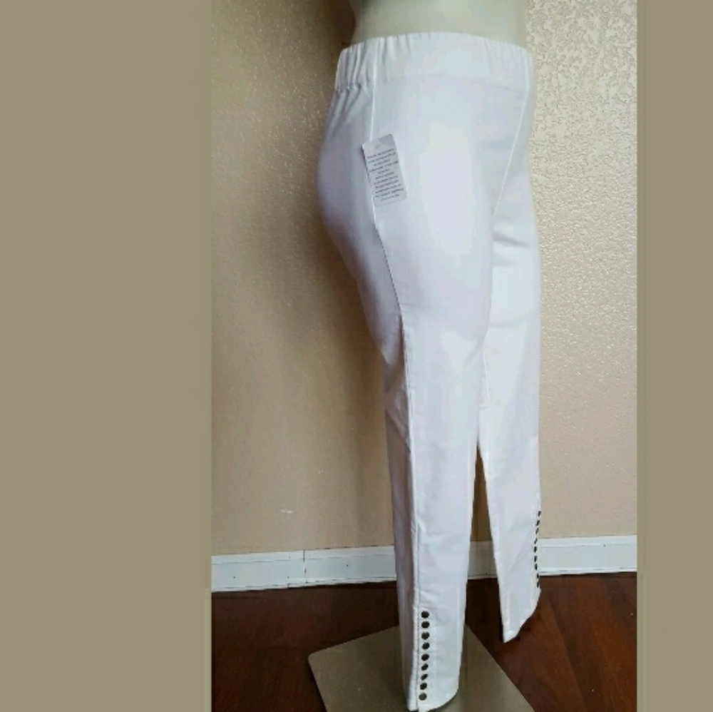 Soft Surroundings Colorful Metro Leggings Pants White New - Picture 1 of 2